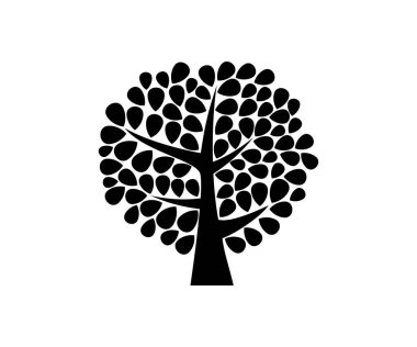 ağaç simgesi vektör illüstrasyonu