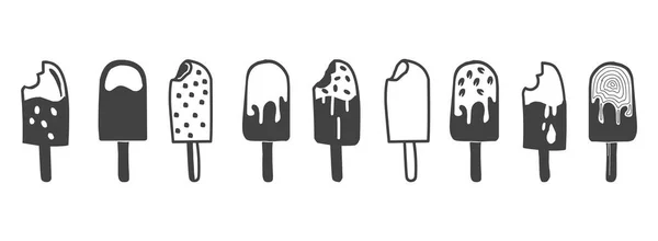 Ice Cream Icons Set Vector — Stock Vector