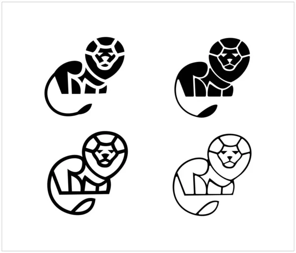 Lion Ikon Vektor Illustration — Stock vektor