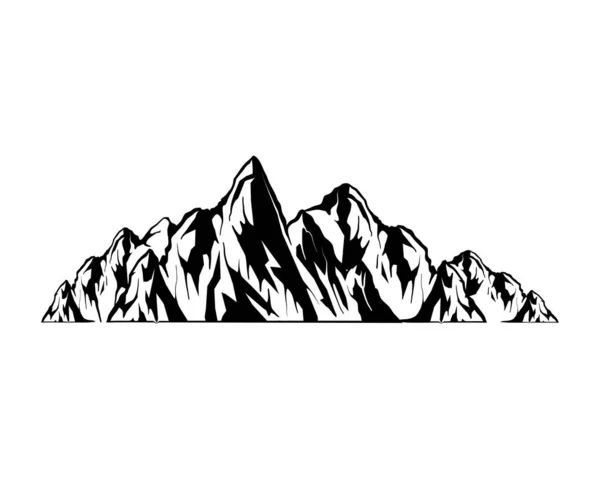Montanha Ícone Vetor Ilustração —  Vetores de Stock