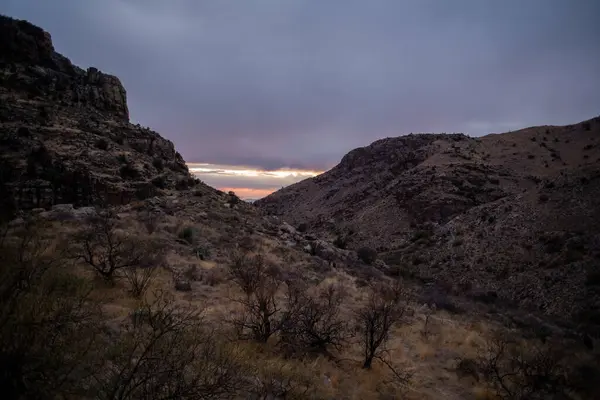 Sunset Desert Mountains — Stock Photo, Image