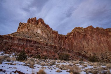 Utah Kanyonu 'nda karlı bir gün
