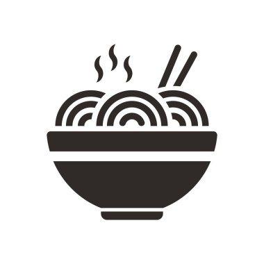 Japon ramen düz vektör simgesi