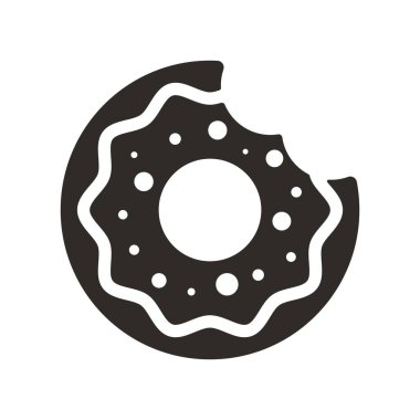 Tatlı çörek düz vektör simgesi