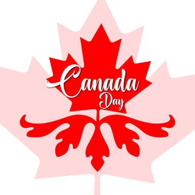 Kırmızı akçaağaç yapraklı ve yapraklı Kanada gününüz kutlu olsun.