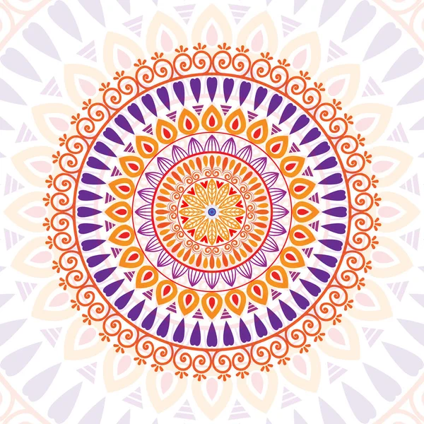 Güzel mandala deseninin vektör çizimi