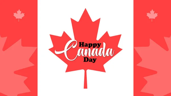 Kanada 'nın bağımsızlık günü arkaplan-akçaağaç yaprağı ve tebrik kartı veya poster illüstrasyonu.