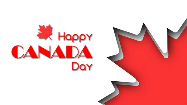 Kanada 'nın bağımsızlık günü arkaplan-akçaağaç yaprağı ve tebrik kartı veya poster illüstrasyonu.