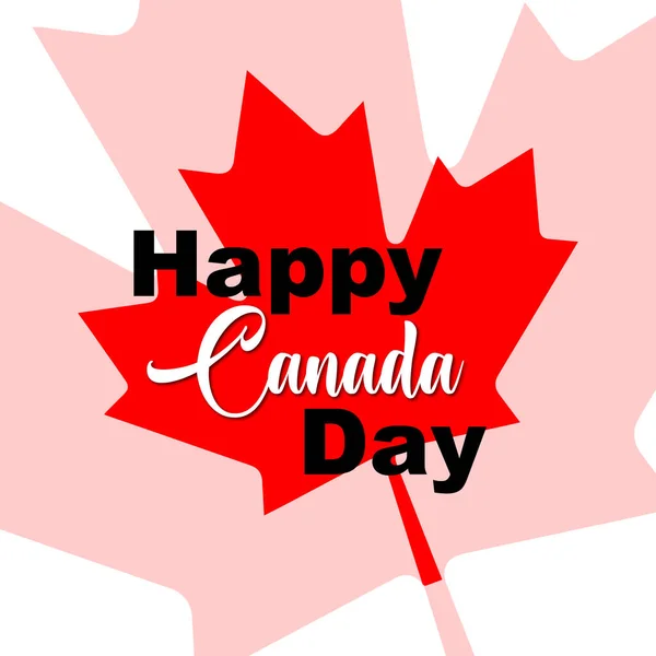 Kanada 'nın bağımsızlık günü arkaplan-akçaağaç yaprağı ve tebrik kartı veya poster illüstrasyonu.