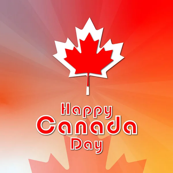 Kanada 'nın bağımsızlık günü arkaplan-akçaağaç yaprağı ve tebrik kartı veya poster illüstrasyonu.