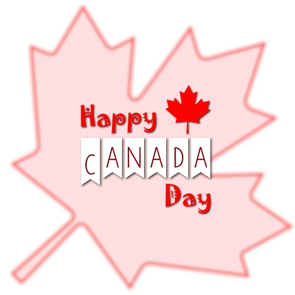 Kanada 'nın bağımsızlık günü arkaplan-akçaağaç yaprağı ve tebrik kartı veya poster illüstrasyonu.
