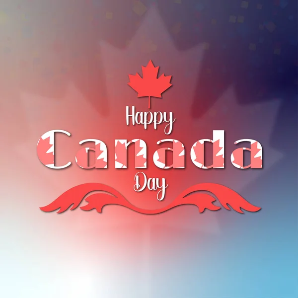 Kanada 'nın bağımsızlık günü arkaplan-akçaağaç yaprağı ve tebrik kartı veya poster illüstrasyonu.