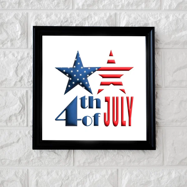 Amerikan Bağımsızlık Günü, 4 Temmuz, Amerika Birleşik Devletleri bayrağının resmi.