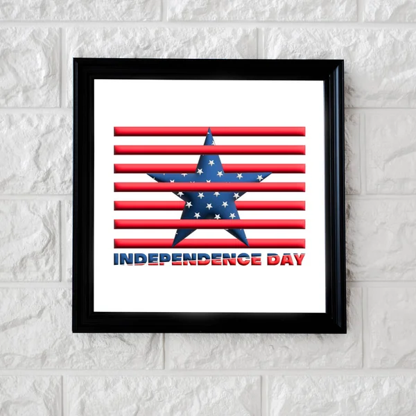 Amerikaanse Onafhankelijkheidsdag Juli Illustratie Van Amerikaanse Vlag Van Amerikaanse Staat — Stockvector