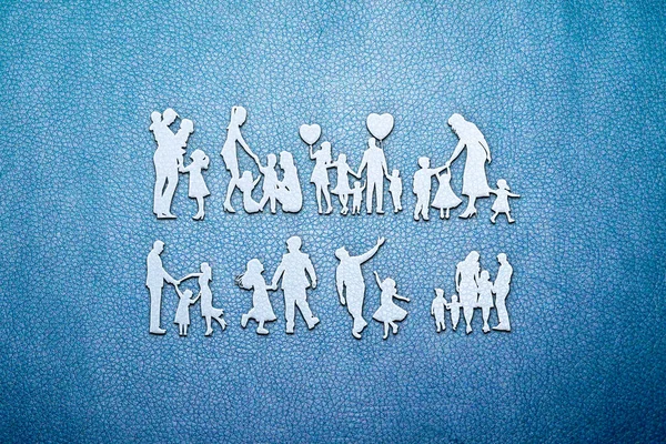 Aile Silüeti Tasarım ve Klip Sanat Vektörü