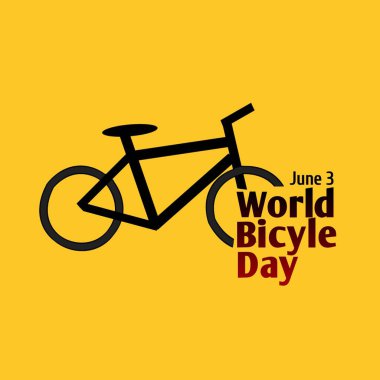 Dünya Bisiklet Günü şablonu. Pankart, tebrik kartı ya da yazdırma için tasarım.