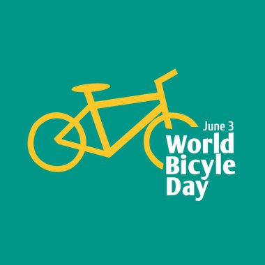 Ulusal Bisiklet Ayı yeşil karalama arkaplanının şablonunu kutluyor. Tebrik kartları veya yazdırma için kutlama tasarımı.