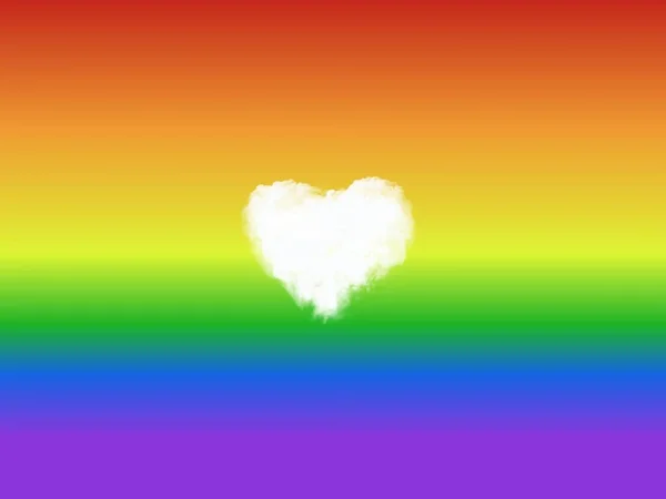 Verticale Sfondo Gradiente Arcobaleno Con Amore Concetto Estate Colorata Gay — Foto Stock