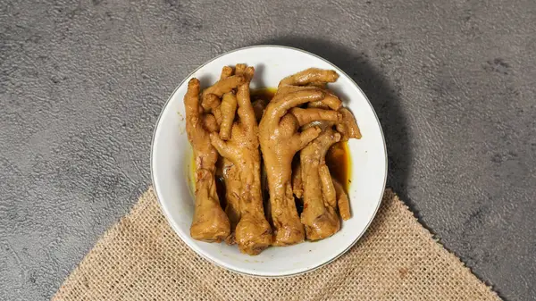 Fried chicken feet with salty and sweet soy sauce, fried chicken feet, Indonesian Food