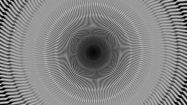 Monochrom Schwarzes Loch Mandala Kaleidoskop Schleife — Stockvideo