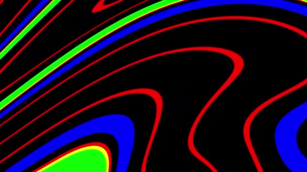 Психоделическое Искажение Wave Ripple Multi Color Loop — стоковое видео