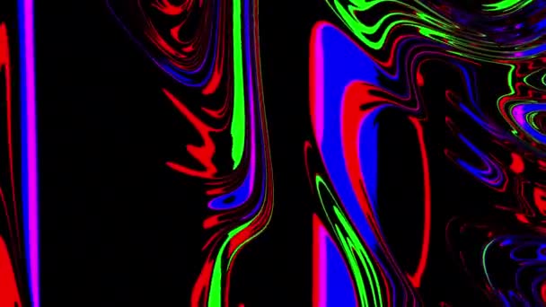 Psychedelic Discortion Wave Ripple Multi Color Loop — стоковое видео