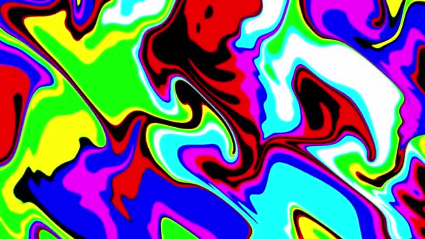 Psychedelic Discortion Wave Ripple Multi Color Loop Viii — стоковое видео