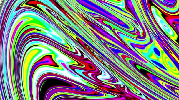 Psychedelische Verzerrungswelle Ripple Multi Color Loop Iii — Stockvideo