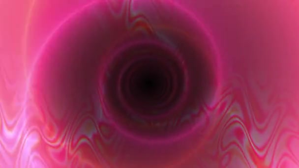 Psychedelische Singulariteit Worm Hole Black Hole Red Loop — Stockvideo