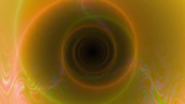 Psychedelische Singulariteit Worm Hole Black Hole Orange Loop — Stockvideo