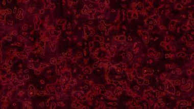 Sıvı Işıltılı Gezegen Yüzeyi Süslü Bulut Amoeba Hareket Eden Kırmızı Döngü