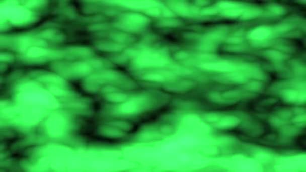 Dancing Blob Βαθμίδα Πράσινο Χρώμα Νερό Καπνός Κυματισμός Βρόχο — Αρχείο Βίντεο