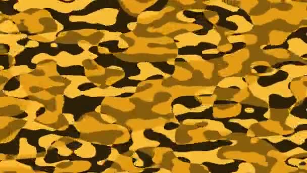 Dancing Blob Solid Yellow Color Water Ripple Loop — Stock Video