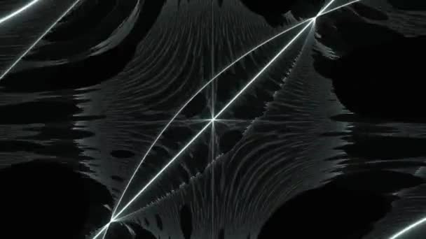 Abstract Geometrische Kromme Lichten Vormen Monochroom Color Loop — Stockvideo