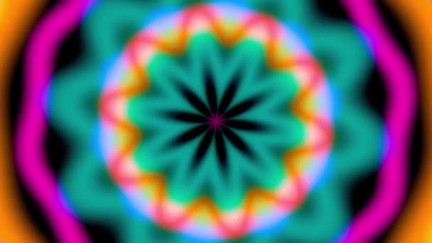 Exótico Dez Lados Mandala Flor Brilho Loop Iii — Vídeo de Stock