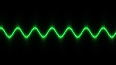 Yeşil Sinüs Dalgası Enerjisi Frekans Dijital Doku Matrisi Döngüsü