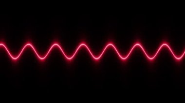 Kırmızı Sinüs Dalgası Enerjisi Frekans Dijital Doku Matrisi Döngüsü