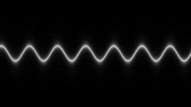 Tek Renkli Siyah ve Beyaz Sinüs Dalgası Enerjisi Frekans Dijital Doku Matrisi Ekranı