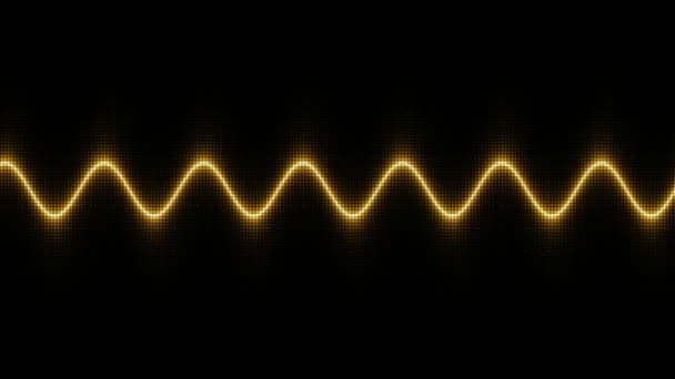 橙色波浪能量波频率数字点阵显示回路 — 图库视频影像