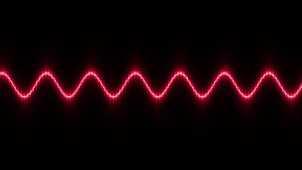 红线波能量波频率数字点阵显示回路 — 图库视频影像