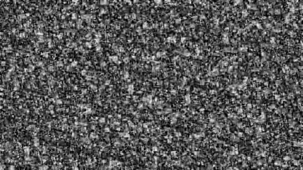 Caja Cuadrada Pixelada Abstracta Blanco Negro Monocromo Flotante Pantalla Ahorrador — Vídeo de stock