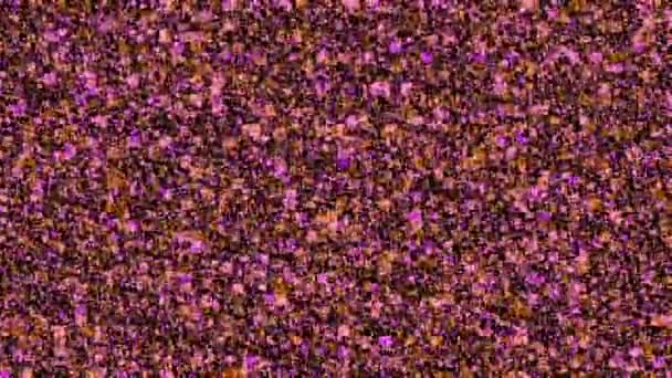 Caja Cuadrada Pixelada Abstracta Colorida Que Flota Lazo Del Ahorrador — Vídeo de stock