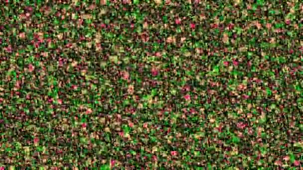 Caja Cuadrada Pixelada Abstracta Colorida Flotante Loop Iii Del Ahorrador — Vídeo de stock