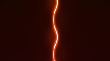 Turuncu Neon Işığının Dikey Işını Sol ve Sağ Döngü