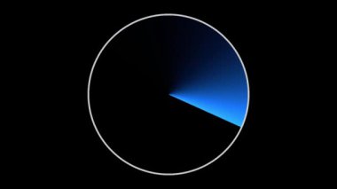 Siyah Arkaplan ve Beyaz Çerçeve Döngüsü Olan Mavi Radar