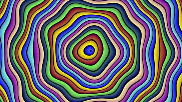 催眠色彩艳丽的葡萄酒螺旋圈有机环路 — 图库视频影像