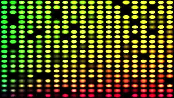 20X20 Πολύχρωμα Φώτα Led Disco Αναβοσβήνει Βρόχο — Αρχείο Βίντεο