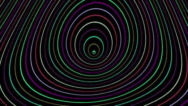 隐秘色彩艳丽的复古橡胶线有机波环Iii — 图库视频影像