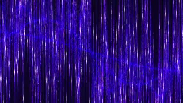 輝く輝きと壮大なカラフルな輝きの波ネオンストライプループI — ストック動画