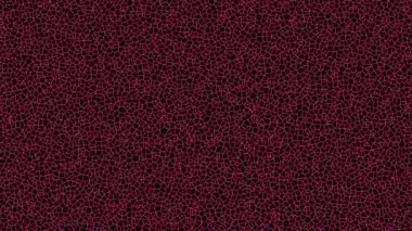 Geometrik Organik Kırmızı Çizgi ve Nokta Döngülü Şekiller